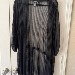 Sheer Black Cardigan